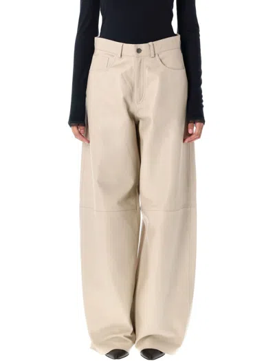 Haikure Bethany Leather Pants In Neutral