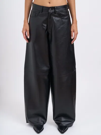 Haikure Bethany Leather Women's Trousers In Black