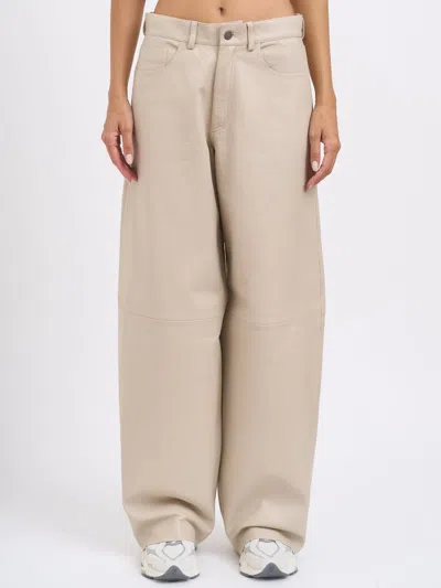 Haikure Ivory Wide Leg Trousers In Neutral