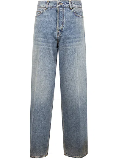 Haikure Bethany Long Wide Leg Jeans In Oilblue