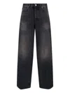 Haikure High-waisted Wide-leg Jeans With Vintage Faded Finish