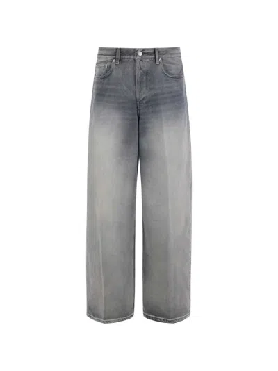 Haikure Bethany Oversized Washed-effect Jeans In Gray