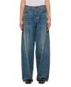 Haikure Bethany Oil Blue Denim Pants In Green