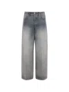 Haikure Bethany Oversized Washed-effect Jeans In Gray