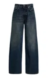Haikure Bethany Rigid Low-rise Wide-leg Jeans In Blue