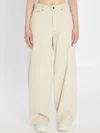Haikure Oversized Velvet Trousers Belt Loops In Brown