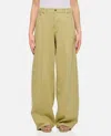 Haikure Bethany Twill 45 Baggy Denim Pants In Green