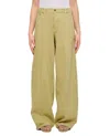 Haikure Bethany Twill 45 Baggy Denim Pants In Green