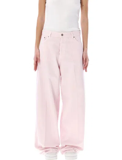 Haikure Bethany Twill 45 Baggy Denim Pants In Pink