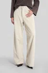 Haikure Bethany Velvet Pants In Beige Cotton In Orange
