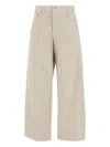 Haikure Oversized Velvet Trousers Belt Loops In Brown