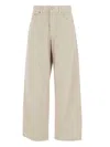 Haikure Oversized Velvet Trousers Belt Loops In Brown