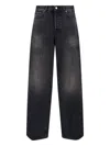 Haikure High-waisted Wide-leg Jeans With Vintage Faded Finish In Gray