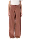 Haikure Bethany Wide-leg Brown Denim Jeans In Brick