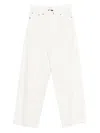 Haikure Bethany Twill Wide-leg Jeans 45 In White