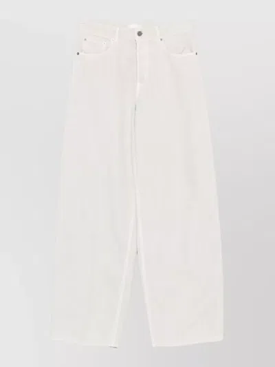 Haikure Bethany Wide Leg Denim Trousers In White