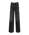 Haikure Bethany Wide-leg Denim Trousers In Black