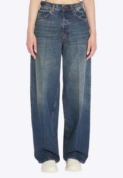 Haikure Bethany Wide-leg Faded Jeans