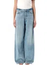Haikure Womens Lagoon Wash Peace Lagoon Wide-leg Denim Jeans In Blue