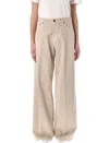 Haikure Bethany Wide-leg High-waisted Denim Jeans In Brown