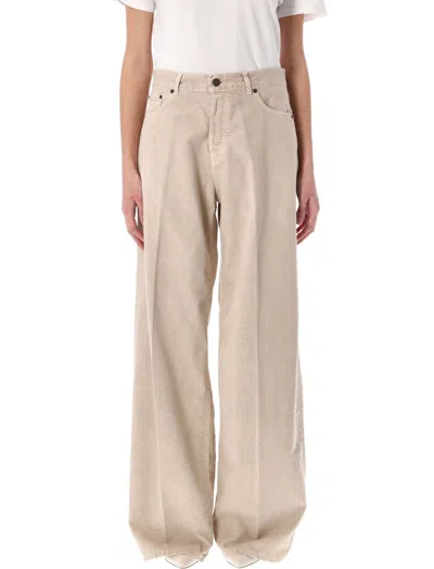 Haikure Bethany Wide-leg High-waisted Denim Jeans In Brown