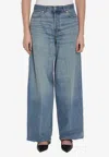 Haikure Candy Pleated Boyfriend Jeans In Blue