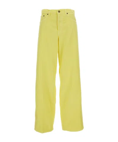 Haikure Bethany Wide-leg Jeans In Yellow