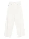 Haikure Bethany Twill Wide-leg Jeans 45 In White