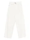 Haikure Bethany Twill Wide-leg Jeans 45 In White