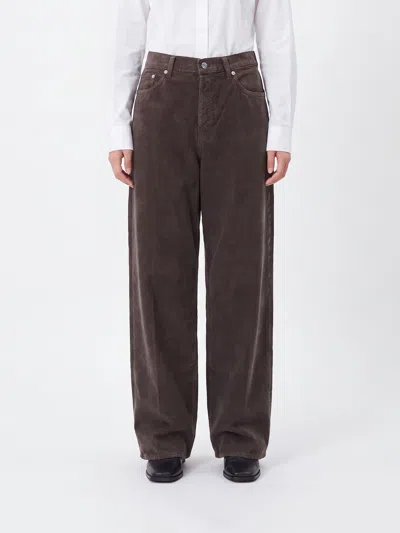 Haikure Bethany Wide-leg Trousers In Cotton Corduroy In Brown