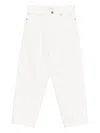 Haikure Betty Bull 44 Straight Leg Denim Trousers In White