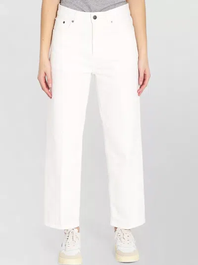 Haikure Betty Bull Denim Mid Rise Trousers In White