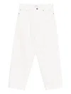 Haikure Betty Bull 44 Straight Leg Denim Trousers In White