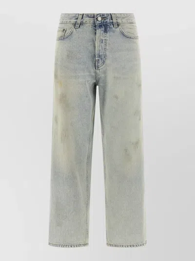 Haikure Betty Denim Trousers Faded Wash Design In Green