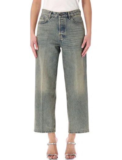 Haikure Betty High-rise Straight Jeans In Green