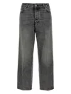 Haikure 'korea' Grey Jeans With Faded Effect And Logo Patch On The Back