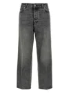 Haikure 'korea' Grey Jeans With Faded Effect And Logo Patch On The Back In Gray