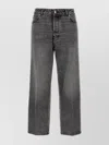 Haikure 'korea' Grey Jeans With Faded Effect And Logo Patch On The Back