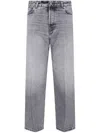 Haikure Straight Leg Trousers Belt Loops In Gray