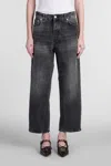 Haikure Wide-leg Mid-rise Jeans In Black