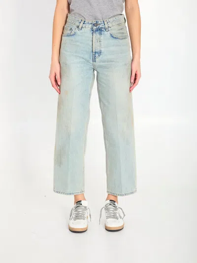 Haikure Betty Soft Stained Sky Denim Pants In Blue