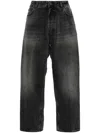 Haikure Wide-leg Mid-rise Jeans In Black
