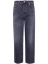 Haikure Betty Straight Leg Denim Trousers Five Pocket In Animal Print