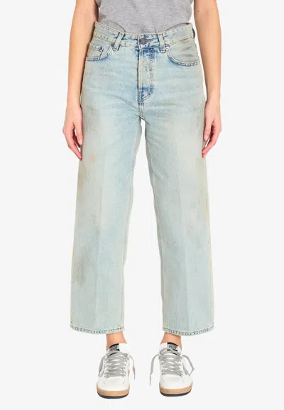 Haikure Betty Washed Straight-leg Jeans In Blue