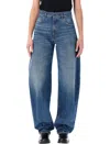 Haikure Women Blue Denim Jeans In Blue