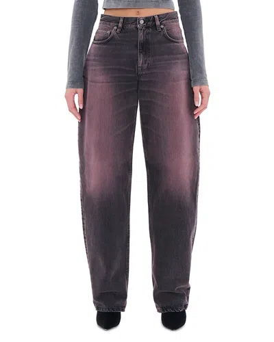 Haikure Bibi Barrel Jeans In Pink Black In Purple