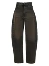 Haikure High-rise Wide-leg Jeans With Belt Loops In Black