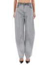 Haikure "bibi Denim" Pants In Gray