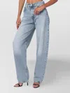 Haikure Bibi Faded Wash Denim Trousers In Multi