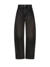 Haikure High-rise Wide-leg Jeans With Belt Loops In Black